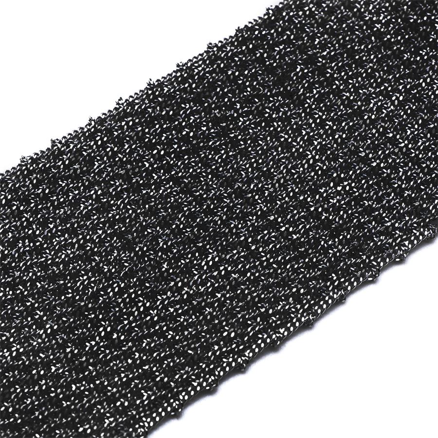 Silver knit bracelet with fringes SCIARPE | BR 2CMAGN